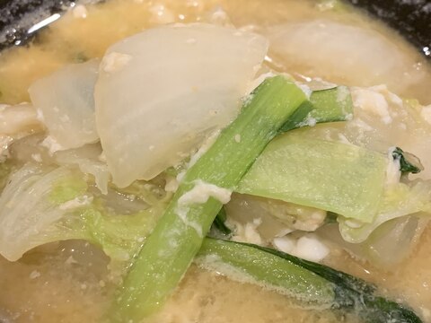 白菜と小松菜の味噌煮